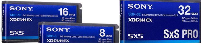 Sony SxS Speicherkarten 8GB, 16GB und 32GB